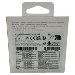 Cable usb tipo c oppo 1m - macho - macho - blanco