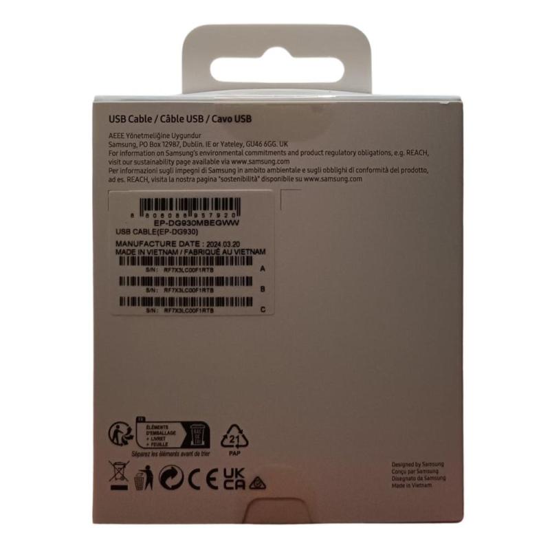 Cable usb tipo c a usb tipo a samsung 1.5m - macho - macho - negro 2 unidades