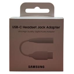 Adaptador usb tipo c a jack 3.5mm samsung 8cm - macho - hembra - blanco