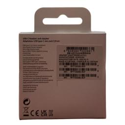 Adaptador usb tipo c a jack 3.5mm samsung 8cm - macho - hembra - blanco