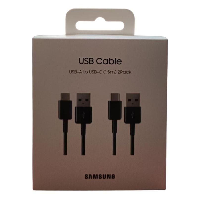 Cable usb tipo c a usb tipo a samsung 1.5m - macho - macho - negro 2 unidades