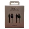 Cable usb tipo c a usb tipo a samsung 1.5m - macho - macho - negro 2 unidades