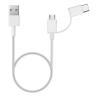 Cable micro usb - usb tipo c a usb tipo a xiaomi 1m - macho - macho - blanco