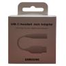 Adaptador usb tipo c a jack 3.5mm samsung 8cm - macho - hembra - blanco