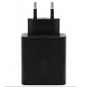 Cargador samsung 50w 2x usb tipo c negro + cable usb tipo c