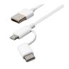 Cable micro usb - usb tipo c a usb tipo a xiaomi 1m - macho - macho - blanco
