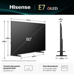 Tv hisense 50 pulgadas qled 4k uhd - 50e7q - smart tv