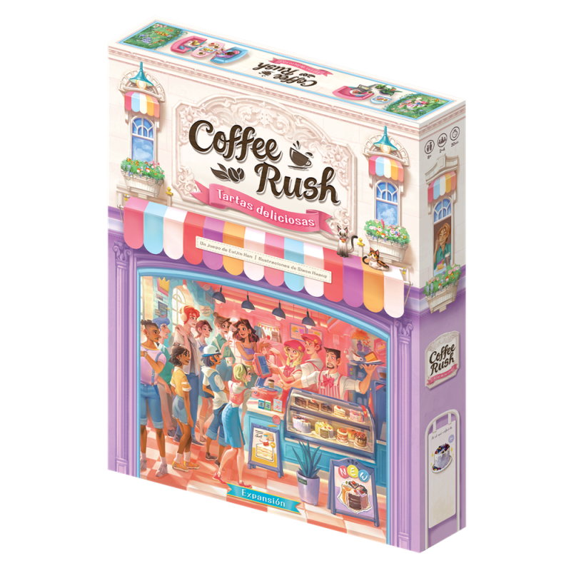 Juego de mesa coffee rush: tartas deliciosas