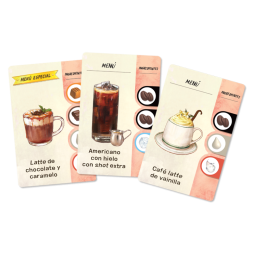 Juego de mesa coffee rush: tartas deliciosas