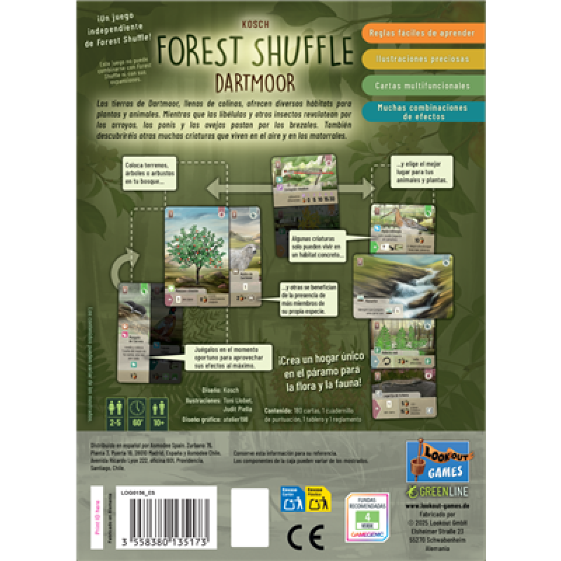 Juego de mesa forest shuffle dartmoor