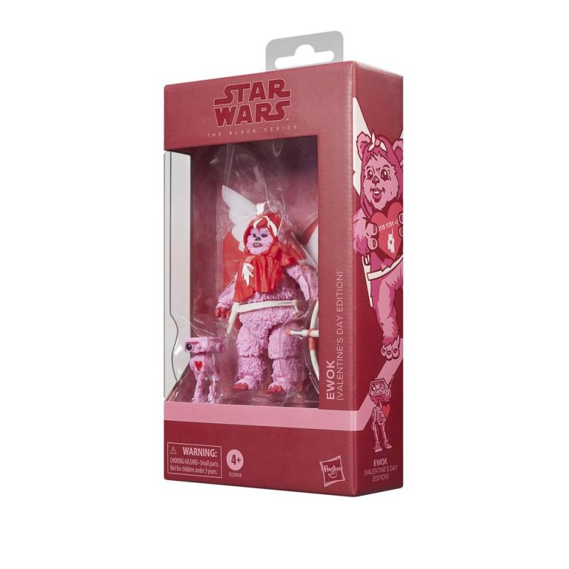 Figura hasbro star wars the black series ewok (valentiine's day edition)