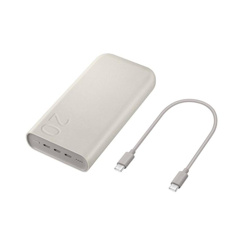 Bateria externa powerbank samsung 20000mah 45w beige