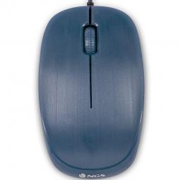 Raton con cable ngs flameblue - optico - 1000dpi - 2 botones + scroll -  ergonomico - usb - azul - Imagen 1