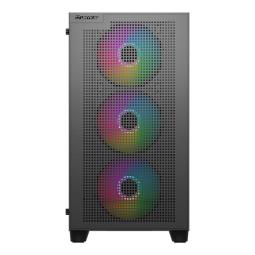 Caja ordenador gaming unykach revelat mesh edge matx argb crital templado negra