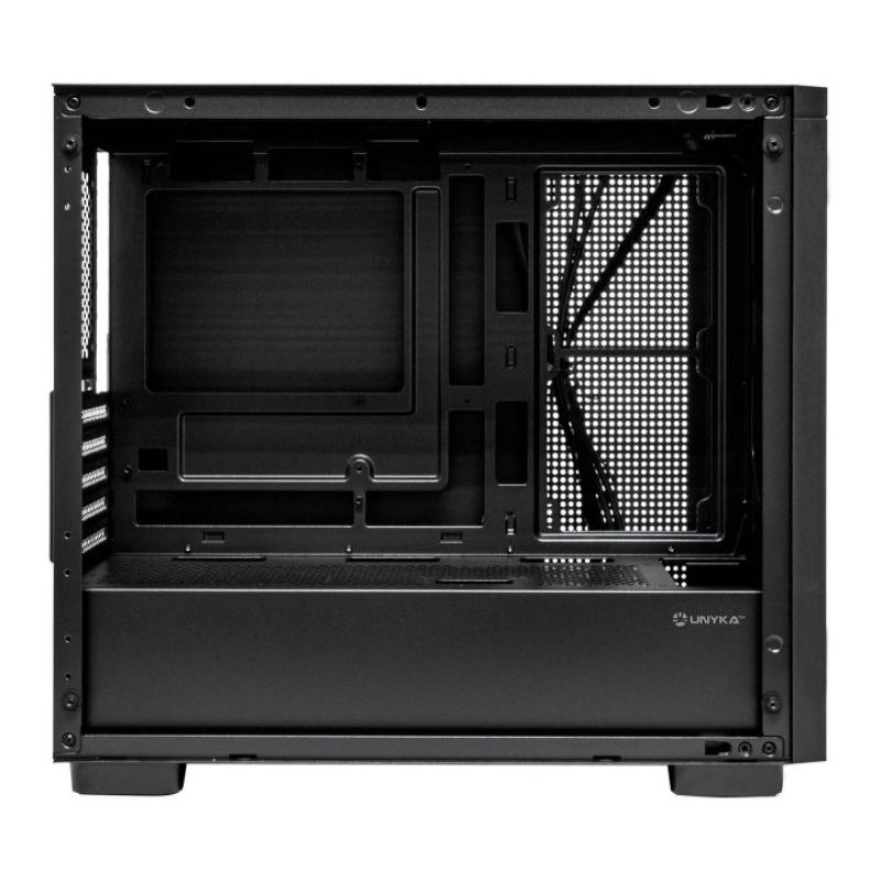 Caja ordenador gaming unykach revelat mesh edge matx argb crital templado negra