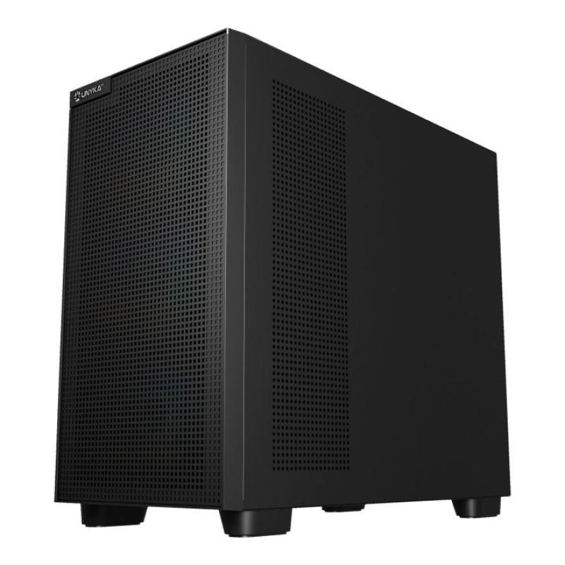 Caja ordenador gaming unykach revelat mesh edge matx argb crital templado negra