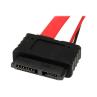 Adaptador sata startech 0.5m - macho - hembra - rojo