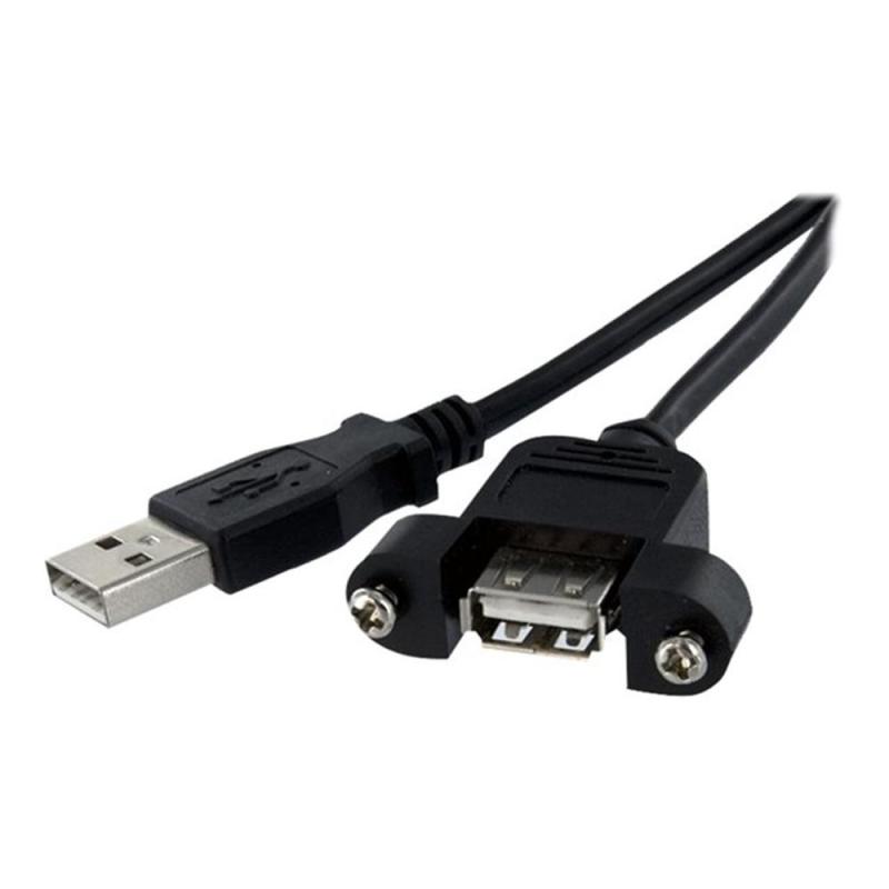 Cable usb 2.0 startech 0.30m - macho - hembra - negro