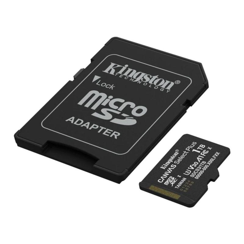 Tarjeta memoria micro secure digital sdxc 1tb kingston canvas select plus clase 10 uhs - 1 + adaptador sd