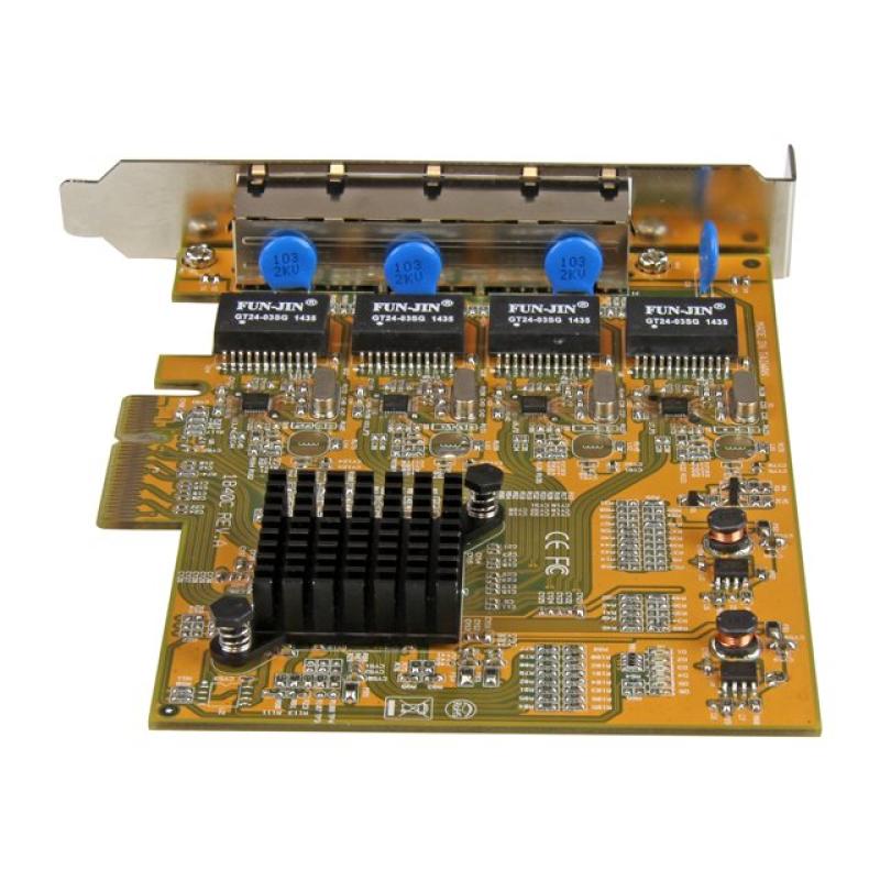 Tarjeta de red startech 4x rj45 pci express
