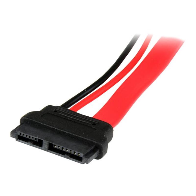 Cable sata startech 0.15m - macho - hembra - rojo