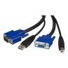 Cable kvm 2 en 1 startech 1.8m