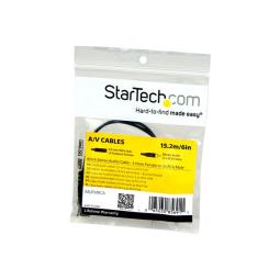 Cable mini jack 3.5mm startech 0.15m - macho - hembra