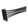 Cable divisor sata startech 0.40m - hembra - hembra - negro