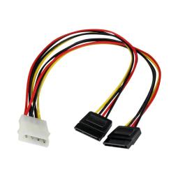 Cable lp4 a 2x sata startech macho - hembra