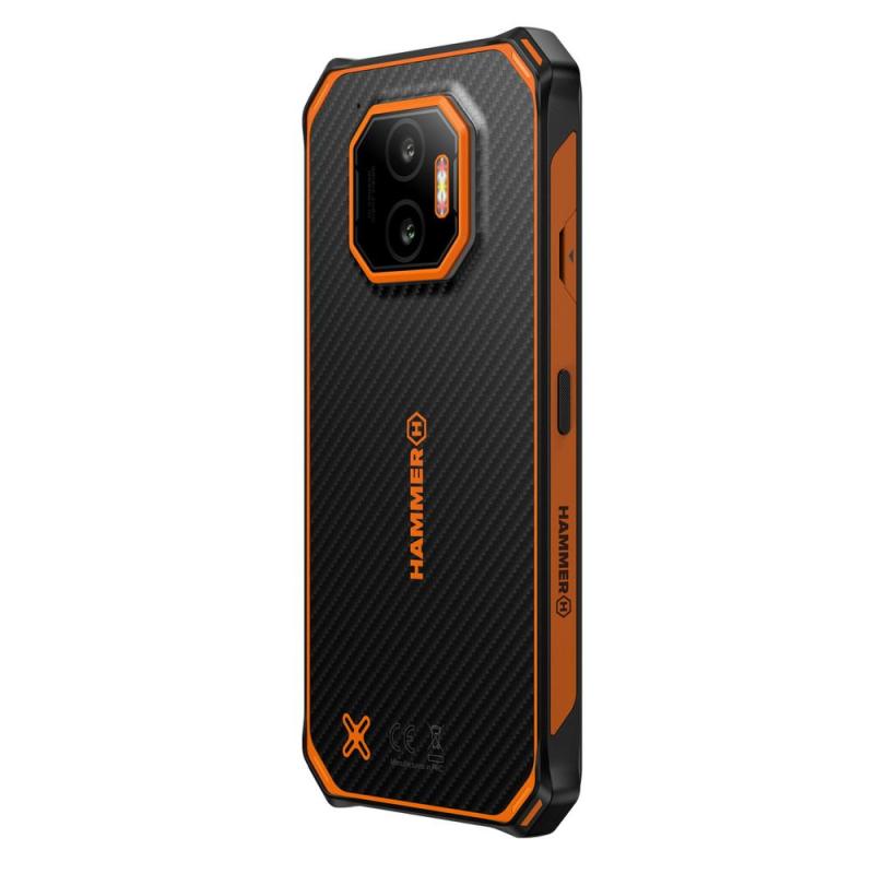 Telefono movil smartphone rugerizado hammer energy x2 5g - 6gb - 128gb - 6 pulgadas - negro - naranja