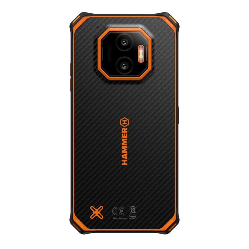 Telefono movil smartphone rugerizado hammer energy x2 5g - 8gb - 256gb - 6 pulgadas - negro - naranja