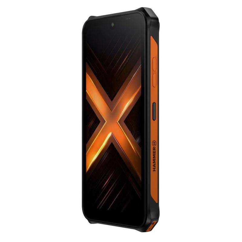 Telefono movil smartphone rugerizado hammer energy x2 5g - 8gb - 256gb - 6 pulgadas - negro - naranja