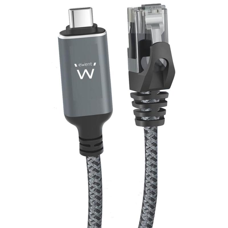 Cable red ewent latiguillo rj45 a usb tipo c ftp cat6 1m