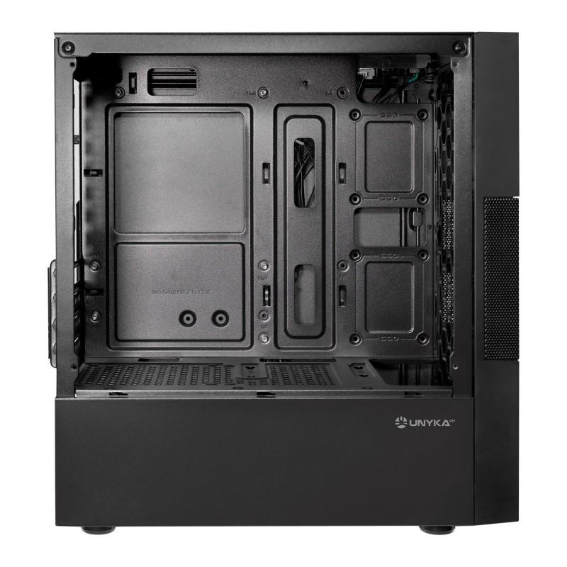 Caja ordenador gaming unykach aero c25 matx vidrio negra