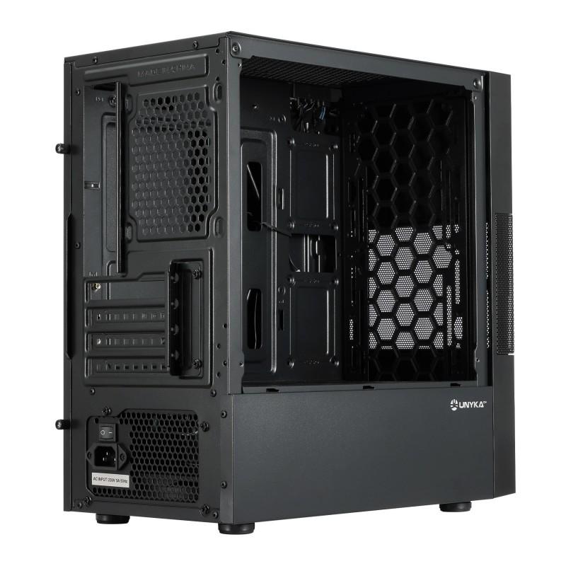 Caja ordenador gaming unykach aero c25 matx vidrio negra