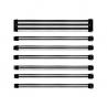 Kit extension cables coolermaster blanco - negro mallados - 1x24p - 1x4 4p 1x8p - 2x6 2p - 2x8pin - 30cm - Imagen 1
