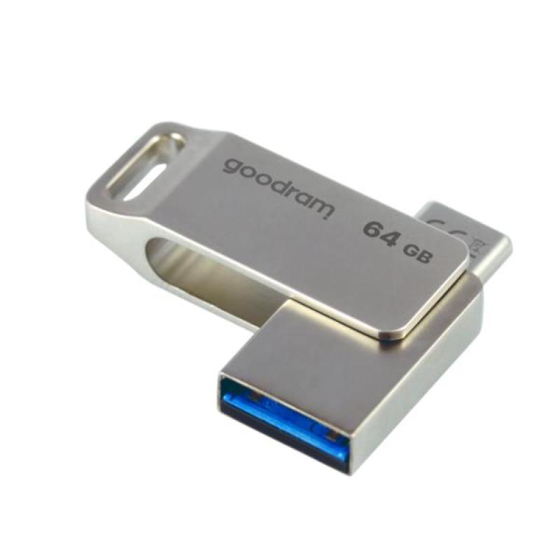 Memoria usb 3.2 - usb tipo c goodram 64b oda3 plata