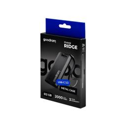 Disco duro externo ssd goodram 512gb move ridge usb tipo c negro