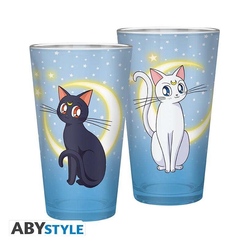 Vaso grande abystyle sailor moon luna y artemisa 400 ml
