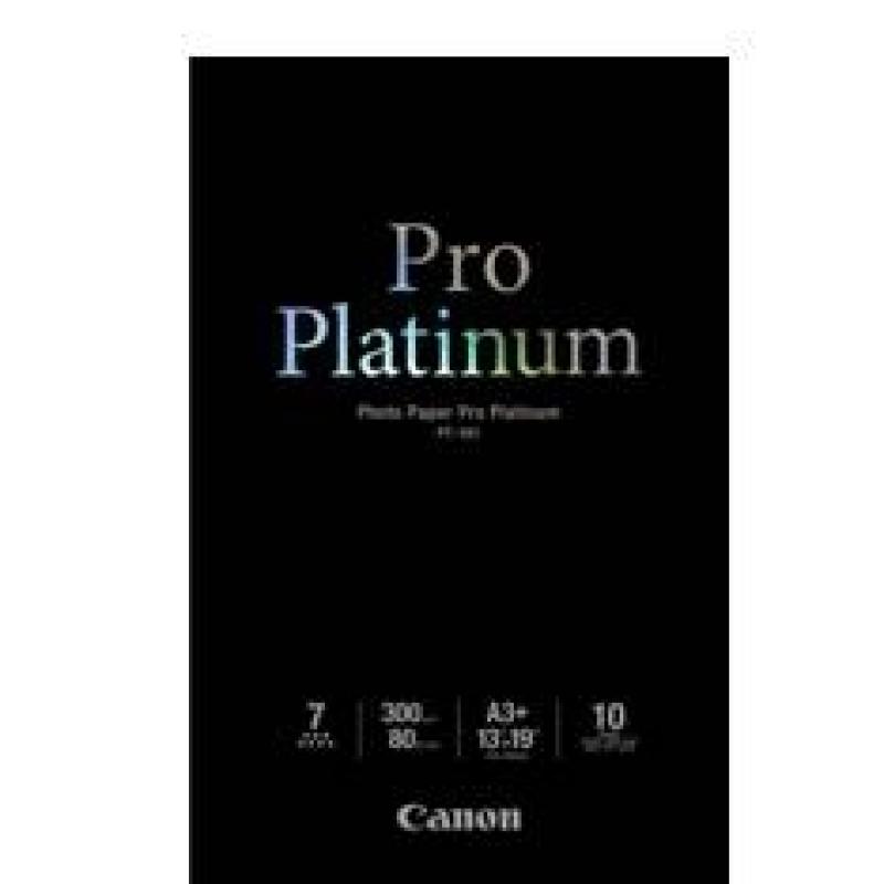 Papel fotografico canon pro platinum pt - 101 a3 10 hojas 300gr