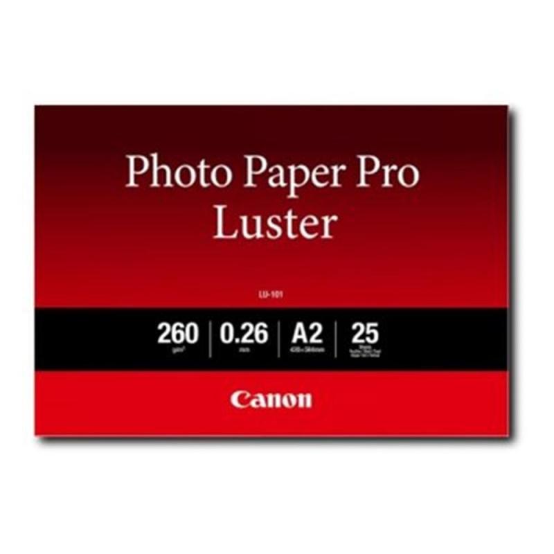 Papel fotografico canon lu - 101 a2 brillo 25 hojas