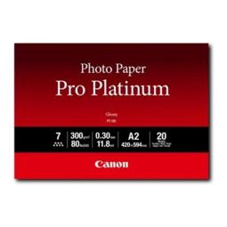 Papel fotografico canon pro platinum pt - 101 a2 20 hojas 300gr