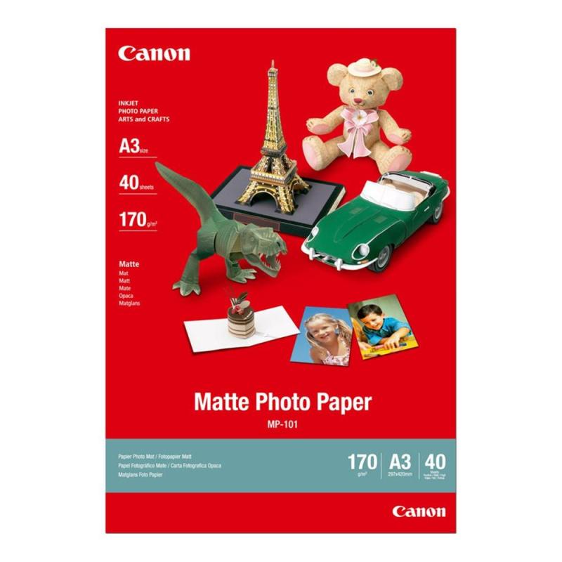 Papel canon mp - 101 foto mate a3 40 hojas