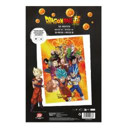 Poster 3d 58x38cm universal survival heroes dragon ball super