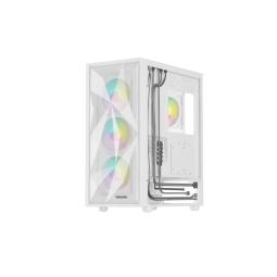 Caja ordenador gaming genesis diaxid 605 argb atx cristal templado blanca