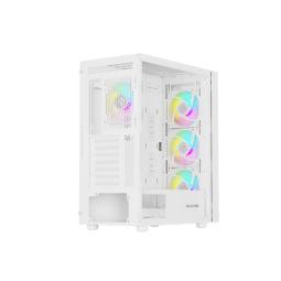 Caja ordenador gaming genesis diaxid 605 argb atx cristal templado blanca