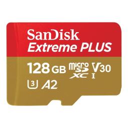 Tarjeta memoria micro secure digital 128gb sandisk extreme plus clase 10 uhs - i u3 + adaptador