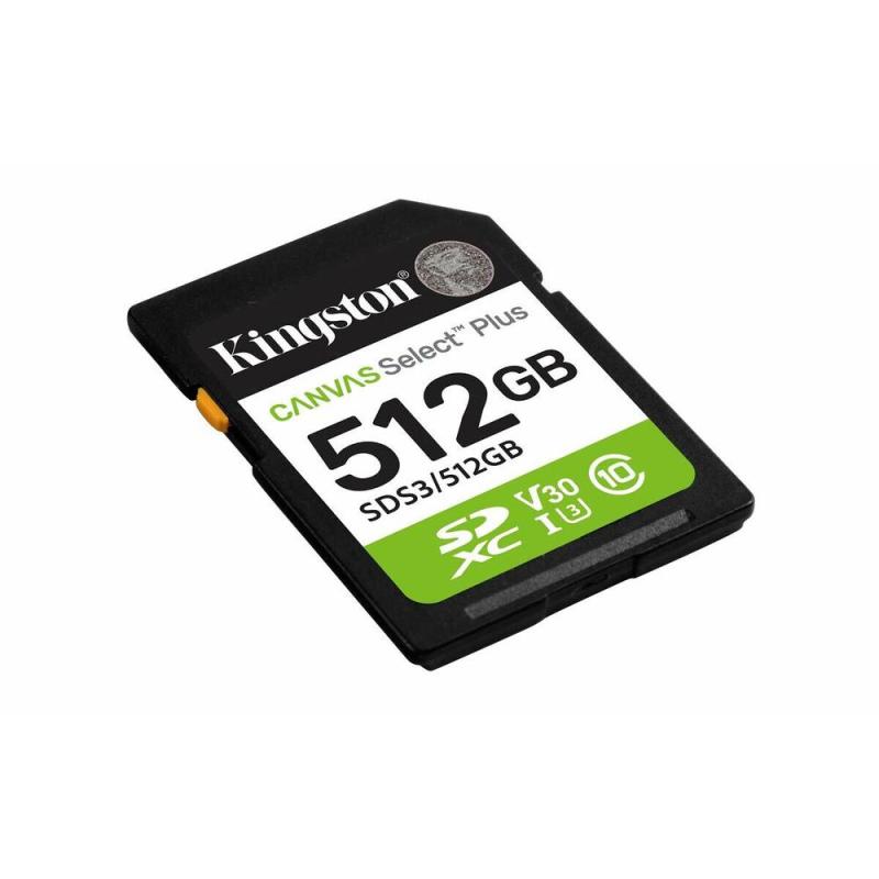 Tarjeta memoria sdxc 512gb kingston canvas select plus uhs - i clase 10
