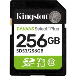 Tarjeta memoria sdxc 256gb kingston canvas select plus uhs - i clase 10