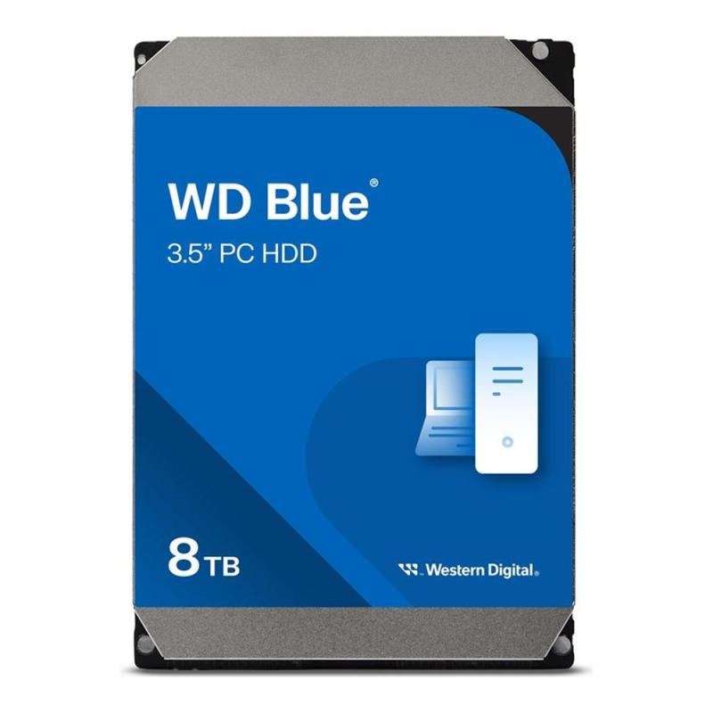 Disco duro interno hdd wd western digital blue wd80eaaz 8tb 8000gb 3.5 pulgadas sata 6gb - s 5640rpm 256mb